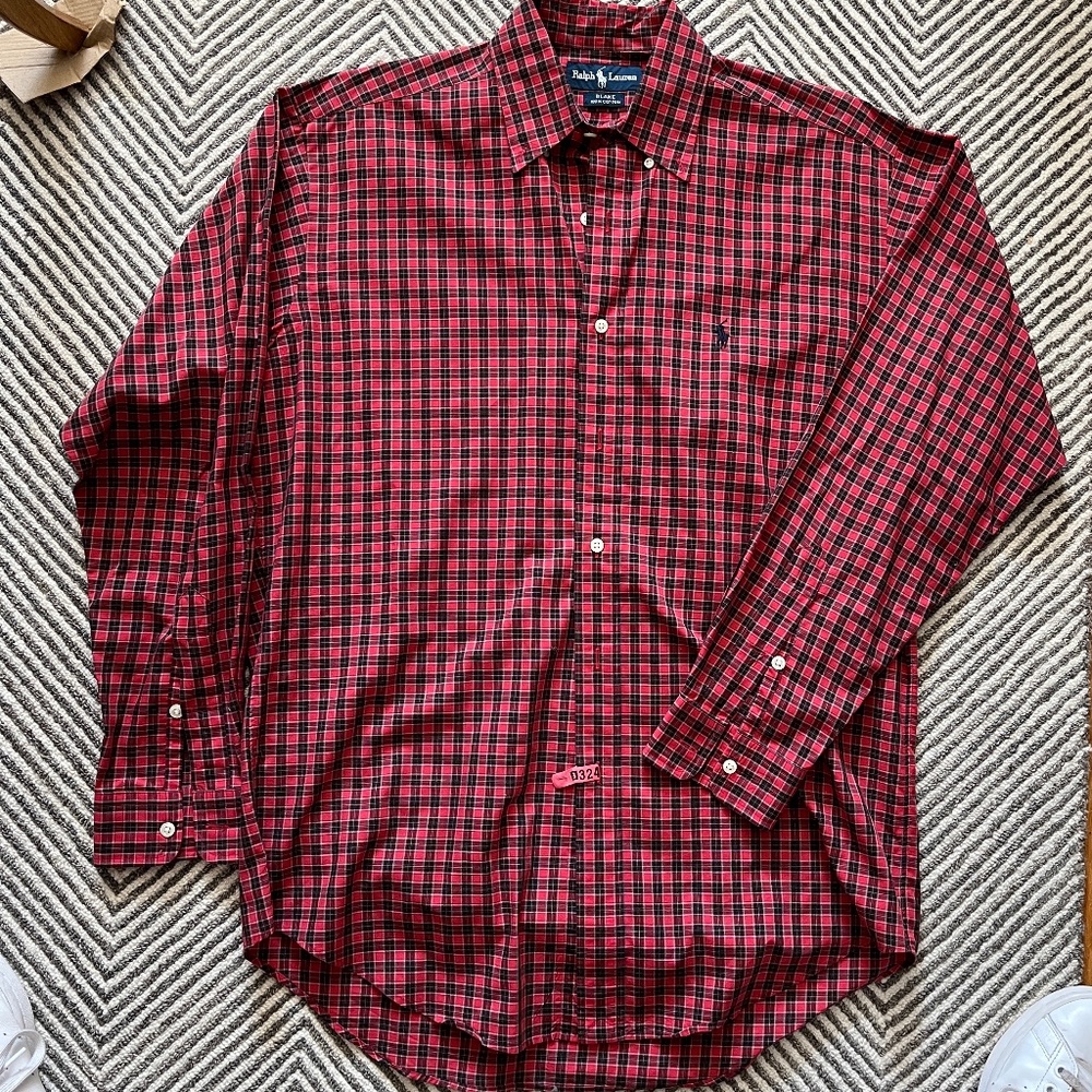 Polo Ralph Lauren Blake Light Weight Plaid Shirt Sz Small
